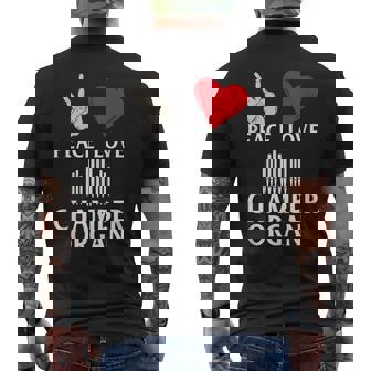 Chamber Organ Musical Instrument Organ Pipe Music Players Tank Top Men's Back Print T-Shirt | Mazezy