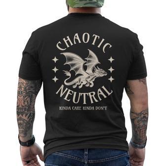 Chaotic Neutral Alignment Roleplaying Character Men's T-shirt Back Print - Thegiftio UK