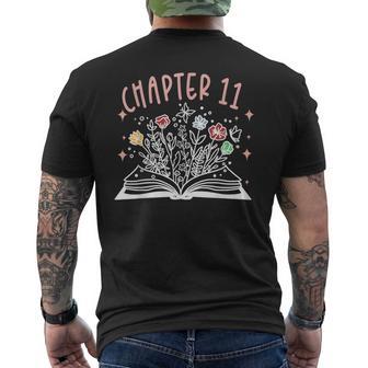 Chapter 11Th Birthday Bookworm 11 Years Old For Book Loves Men's T-shirt Back Print - Thegiftio UK
