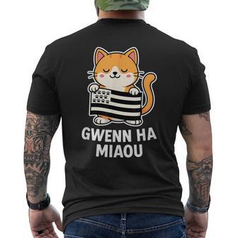 Chat Breton Gwenn Ha Du – Bretagne Humour Empreintes Patte T-shirt imprimé au dos - Cadeauxyz