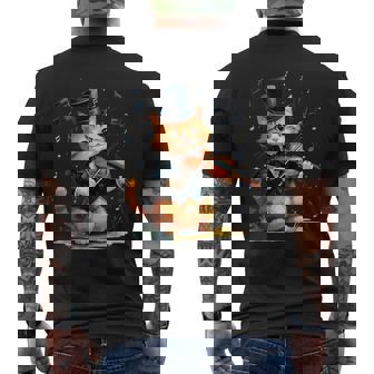 Chat Mignon Jouant Duiolon –Érie Animaux & Musique T-shirt imprimé au dos - Cadeauxyz