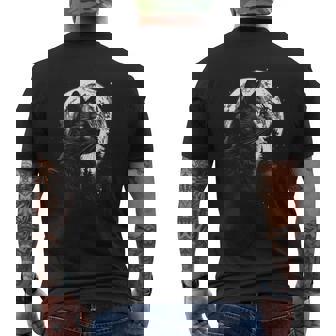 Chat Noir Mignon Avec La Lune T-shirt imprimé au dos - Cadeauxyz