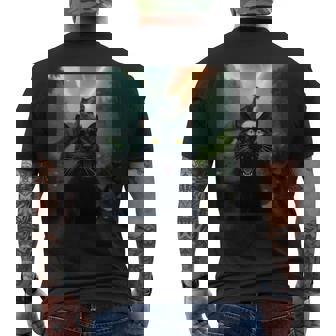 Chatelfie Avec T-Rex Humour Dinosaure Drôle Manche Longue T-shirt imprimé au dos - Cadeauxyz