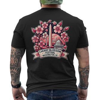 Cherry Blossom Festival Washington Dc Beautiful Sakura Men's T-shirt Back Print - Monsterry