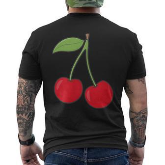 Cherry Pocket Cherries Fruit Men's T-shirt Back Print - Thegiftio UK