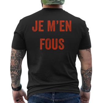 Chic Je M'en Fouslogan Françaisoyage T-shirt imprimé au dos - Cadeauxyz