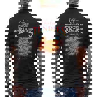 Chicken Tendies Bootleg Rap Hardcore Rock Music Lover Men's Back Print T-Shirt | Mazezy