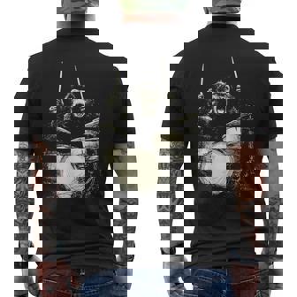 Chimpanzé Jouant De La Batterie Drôle Musique Animal Batteur T-shirt imprimé au dos - Cadeauxyz