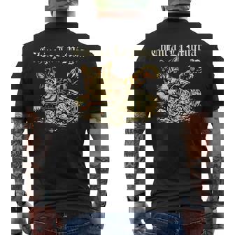 Chinga La Migra Cat Vintage Men's T-shirt Back Print - Monsterry