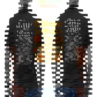 Chinga La Migra Pro Inmigración Fascismo Derechos Humanos Camiseta Hombre Estampado Espalda - Regaloses