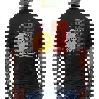 Choco And Pancake Couples Love Men's T-shirt Back Print | Mazezy