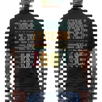 Choral Legend 1987 Singer 38 Years 38th Birthday Choir Men's Back Print T-Shirt | Mazezy