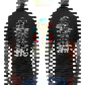 Christian SWAG Hip Hop Teddy Bear Christian Rap Men's Back Print T-Shirt | Mazezy