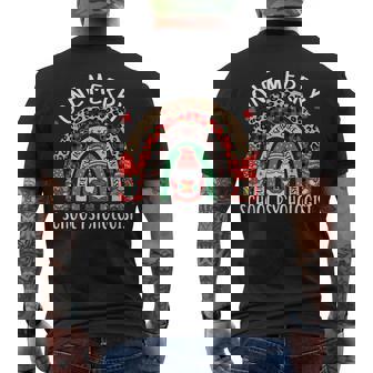 Christmas School Psychologist Leopard Gnomes Psychology Men's Back Print T-Shirt | Mazezy