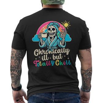 Chronically Ill Skeleton Invisible Illness Chronic Pain Ms Men's T-shirt Back Print - Thegiftio UK