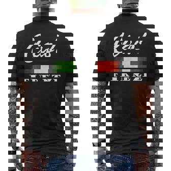 Ciao Italia トリコローレ イタリア国旗 フィレンツェ フィレンツェ イタリア 長袖tシャツ メンズTシャツ バックプリント - Kawaiitshirt