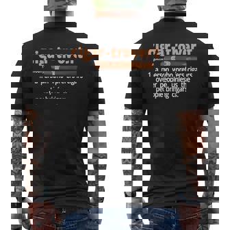 Cigar-Trovert Cigar Smoking Humor Definition Introvert Men's T-shirt Back Print - Monsterry