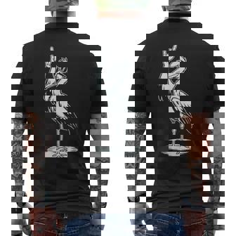 Cigogne Punk Rock Rocker Heavy Metal T-shirt imprimé au dos - Cadeauxyz