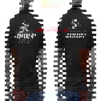 Cincinnati Baseball Vintage Minimalist Retro Baseball Lover Men's T-shirt Back Print - Monsterry