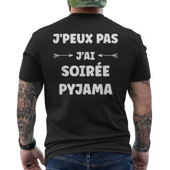Citation Humour J'peux Pas J'aioirée Pyjama T-shirt imprimé au dos - Cadeauxyz
