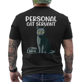 Citazione Personale Del Proprietario Del Gatto Gatto Nero Amante Dei Gatti T-shirt da uomo con stampa posteriore - Novitaregali