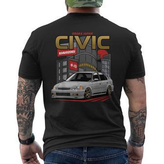 Civic Ek Type R Japanese Car Men's T-shirt Back Print - Thegiftio UK