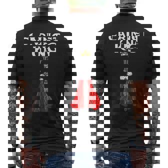 Clarinet King Clarinetist Marching Band Player Men's Back Print T-Shirt | Mazezy