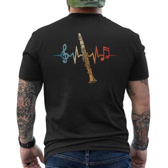 Clarinettiste Battement De Cœur Musicien Clarinette T-shirt imprimé au dos - Cadeauxyz