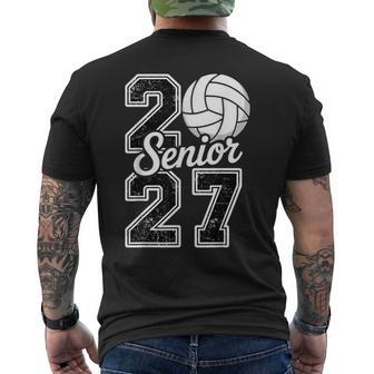 Class Of 2027 Volleyball Senior 2027 Last Day Of School 2027 Men's T-shirt Back Print - Thegiftio UK