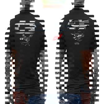 Classic Car Emblem 1997-2004 C5 Muscle Car Vintage Badge Men's T-shirt Back Print - Monsterry