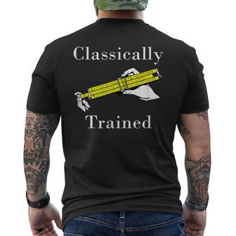 Classically Trained Slide Rule Retro Math Engineer Men's T-shirt Back Print - Thegiftio UK