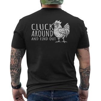 Cluck Around And Find Out Cluck Around And Find Out Men's T-shirt Back Print - Thegiftio UK