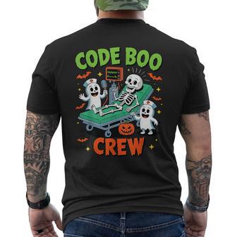 Code Boo Crew Medical Halloween Costume Nursing Hospital Men's T-shirt Back Print - Thegiftio