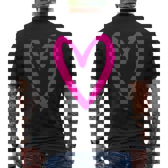 Cœur Love Rétrointage Petit Cœur Roseaint-Valentin T-shirt imprimé au dos - Cadeauxyz