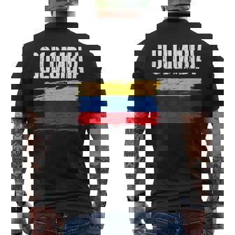 Colombia Flag Jersey Colombian Soccer Team Colombian Men's T-shirt Back Print - Thegiftio