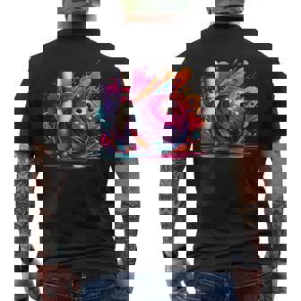 Colorful Bowling Game Day Cute Bowling Colorsplash Ball Men's T-shirt Back Print - Monsterry