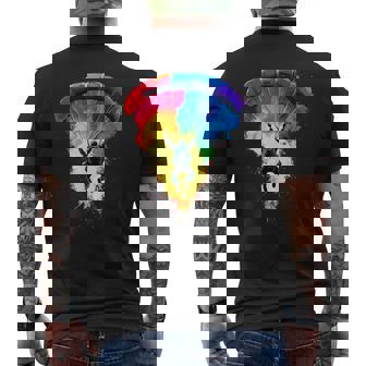 Colorful Skydiving Skydiver Skydive Men's T-shirt Back Print - Monsterry