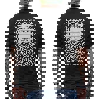 Composition Notebook Matching Group Halloween Teachers Men's T-shirt Back Print | Mazezy