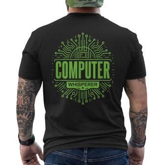 Computer Whisperer Tech Support It Computer Engineer Men's T-shirt Back Print - Thegiftio UK