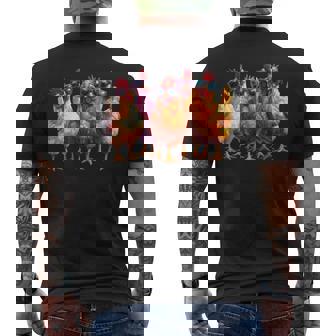 Cool Chickens Sunglasses Graphic Humor Farm Men's T-shirt Back Print - Thegiftio