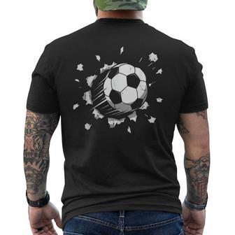 Cool Soccer Ball Graphic Youth Soccer Men's T-shirt Back Print | Seseable CA