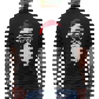 Cooler Weihnachtsmann Mit Weihnachtsmützeonnenbrille Und Bart T-Shirt mit Rückendruck - Seseable