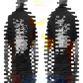 Corgi Dad Pembroke Welsh Corgi Dog Lover Father Men's T-shirt Back Print - Thegiftio