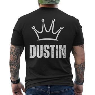 Corona King Dustin Ganador Personalizado De Primer Nombre De Cumpleaños 1 Camiseta Hombre Estampado Espalda - Regaloses