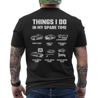 Cosas Que Hago En Mi Tiempo Libre Divertido Regalo Para Amantes De Los Coches Camiseta Hombre Estampado Espalda - Regaloses
