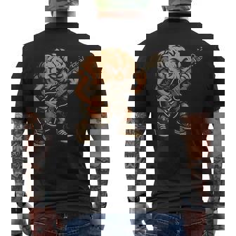 Costume De Cerveau Amusant Avec Guitare Électrique Pour Les Amateurs De Rock T-shirt imprimé au dos - Cadeauxyz