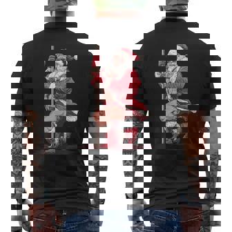 Costume De Danseur De Noël Pour Les Amateurs De Pole Dance Et De Père Noël T-shirt imprimé au dos - Cadeauxyz