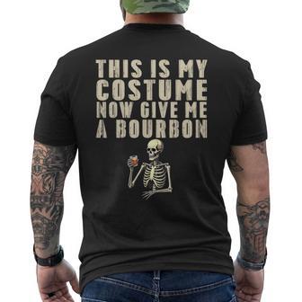 This Is My Costume Give Me A Bourbon Dad Halloween Men's T-shirt Back Print - Thegiftio UK