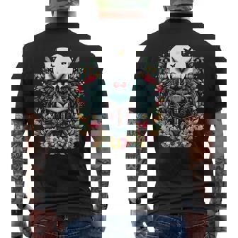 Cottagecore Aesthetic Mothman Book Lover Camping Men's T-shirt Back Print - Thegiftio