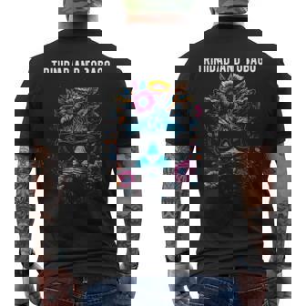 Country Of Trinidad And Tobago Cat Wearing Sunglasses Tank Top Men's Back Print T-Shirt | Mazezy